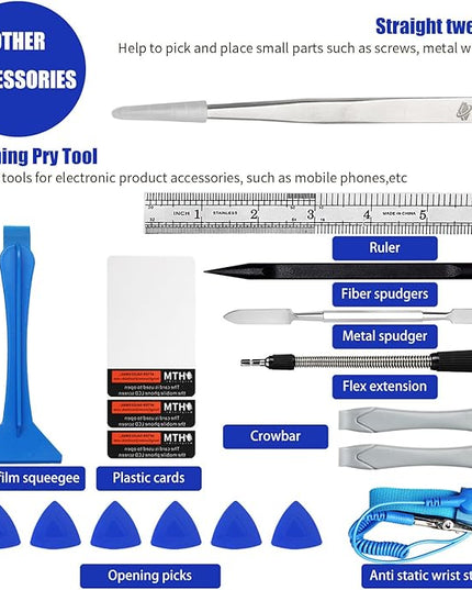 HengTianMei 142 in 1 Precision Screwdriver Set Professional Magnetic Repair Tool Kit for Computer, Laptop, Xbox, Macbook, Game Console (H1128)