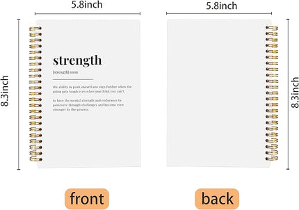 Strength Inspirational Notebook Journal, Inspirational Motivational Gifts for Women Men, Inspirational Spiral Notebook Journal 5.5x8.3