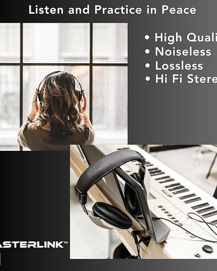 MASTERLINK 1/8” (1/4 inch) Male to 3.5mm (1/8 inch) Female Stereo Audio Jack Adapter for Aux Cable, Guitar Amplifier, Headphone, 2 Pack