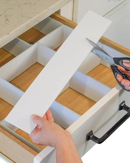 DRAWER DADDY Adjustable drawer dividers. The world’s most customizable drawer organizer for the kitchen, bathroom, desk, toolbox, and more. Installs in minutes; lasts a lifetime.