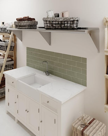 AmGood 72" Long X 14" Deep Stainless Steel Wall Shelf | NSF Certified | Appliance & Equipment Metal Shelving | Kitchen, Restaurant, Garage, Laundry, Utility Room