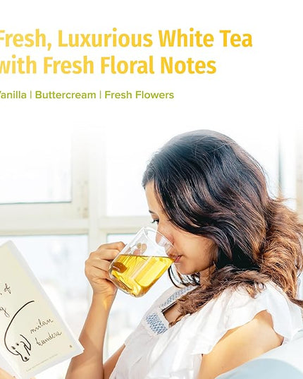 NEPAL TEA Organic White Tea Loose Leaf - USDA Certified Organic from a Family Farm in the Himalayas - Award-Winning Premium Tea Leaves to Enjoy Hot or Cold – 3.5oz /100g (White Prakash)