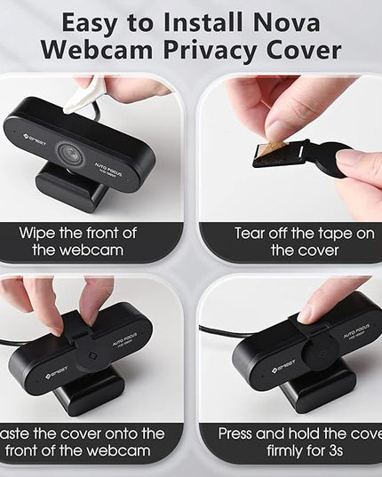1080P Webcam with Microphone, eMeet Nova AutoFocus HD Webcam, 96°View Web Camera w/ 2 De-Noise Mics for Laptop/Desktop, Plug & Play USB Streaming Computer Camera for Conference/Calling/Teaching/Gaming
