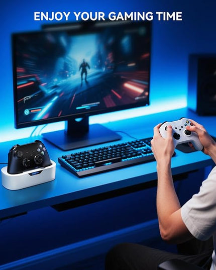 NEWDERY Charger Station for Xbox Wireless Controllers, Fast Charging Dock Single Charging Stand for Xbox One/Series X|S Controller