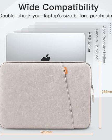 JETech Laptop Sleeve for 16-Inch MacBook Pro (M4 / M3 / M2 / M1, 2019-2024), Waterproof Bag Case with Pocket, Compatible with 16 Inch Notebook (Starlight)