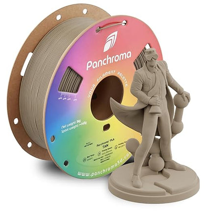 Panchroma PLA Tan 3D Printer Filament, 1.75mm, 1kg Spool, Easy to Print, High Speed Printing, Tangle Free, AMS Compatible, Perfect for Toys, Decor, Miniatures, Models & Cosplay