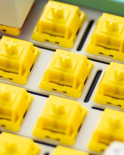 WS Arowana Gold Mechanical Keyboard Switches, 35Pcs HMX Linear Switches Pre Lubed 5 Pins 45gf Key Switch for Mechanical Gaming Keyboard (Gold)