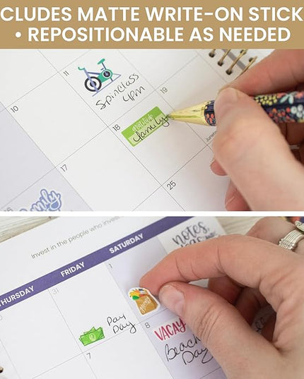 Bloom Daily Planners Newly Improved Classic Planner Sticker Sheets - Variety Sticker Pack for Decorating, Planning, Scrapbooking, etc. - 708 Stickers Per Pack!