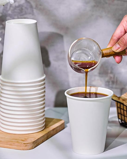 TV TOPVALUE 210 Count 12 oz Coffee Cups, White Paper Cups 12 oz for Water Juice or Tea, Perfect for Office Home Party
