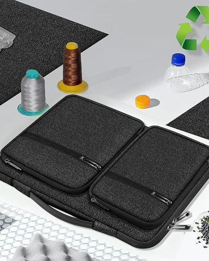 Hseok Ultra-Slim Laptop Case 17 17.3 inches Sleeve Protective PC Briefcase for Commuting and Business Trip，Black