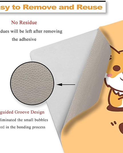 Laptop Skin Sticker Decal,12" 13" 13.3" 14" 15" 15.4" 15.6 inch Laptop Vinyl Skin Sticker Cover Art Protector Notebook PC (2 Wrist Pad Skins Included), Decorative Waterproof Removable, Cute Corgi