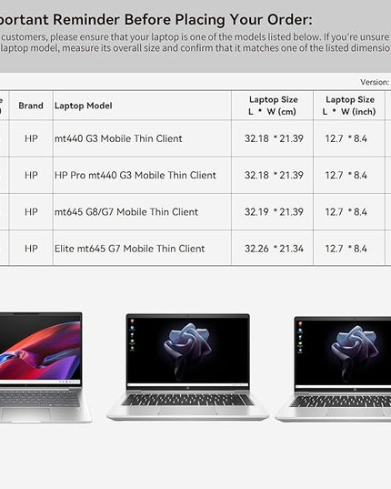 Smatree 14 inch Laptop Sleeve for HP ProBook 445/440 G9/G10 Notebook PC, HP Pro mt440 G3 Mobile Thin Client/Elite mt645 G7, Laptop Case with Accessory Pocket, Patented Super Corner Design (E420)