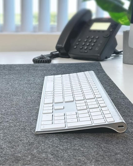 Macally Wireless Bluetooth Keyboard for Mac - Compatible Apple Keyboard or MacBook Pro/Air, iMac - Multi-Device, Up to 3 Devices with 110 Keys, 20 Shortcuts, Numeric Keypad, and Rechargeable - Silver