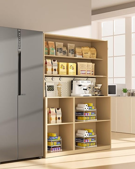 EVERIE Extendable 3-Tier Holder for Heavy Items, Jars, Bottles, Cans, Plastic Bags, Wrap, Foil, Snack and Box for Kitchen,Counter, Cabinets, 11'' to 16.7'' Wide (11“ - 16.7” Wide, Piece, 1)