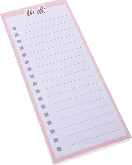 Graphique Magnetic Notepad, Pink To Do– 100 Sheets, 4” x 9.25” x .5” – Front Says, “To Do”, Sticks to Any Magnetic Surface, Perfect for Shopping and Grocery Lists, Makes a Great Gift