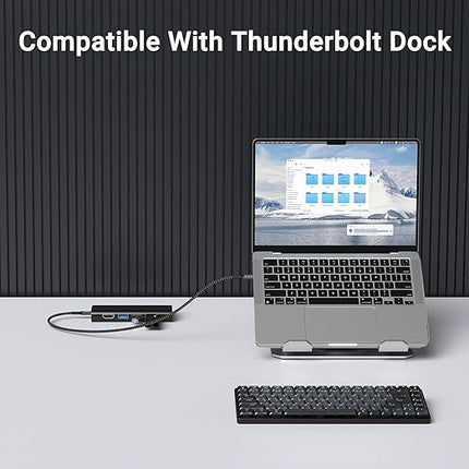 80Gbps USB Data Cable(1.5FT, 2packs) USB C to USB C 240W for Thunderbolt 5, Bandwidth for 16K/Dual 8K, Video Cable Compatible with iPhone 16/Pro/Plus/Pro Max, Thunderbolt 4/3 Cable