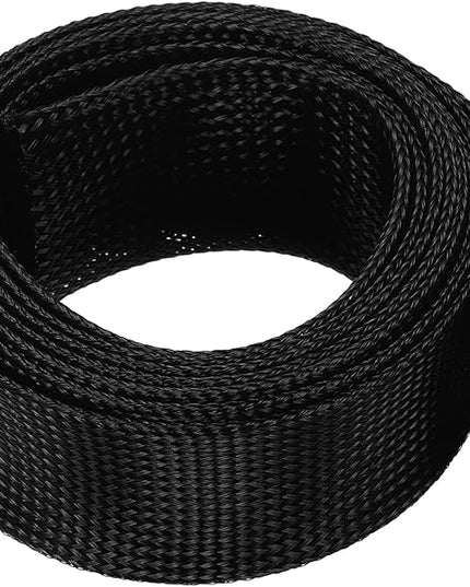 uxcell Expandable Sleeving, 2-inch 10ft Cable Sleeve, Black