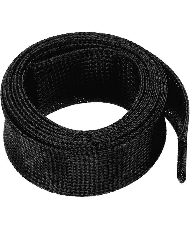 uxcell Expandable Sleeving, 2-inch 10ft Cable Sleeve, Black
