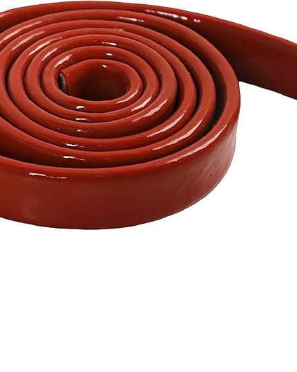 1/4"(6mm) ID Heat Shielded Fire Thermo Armor Fire Sleeve Silicone Coated Fiberglass for Automotive Hose Lines & Electrical Wiring Red, 5 feet