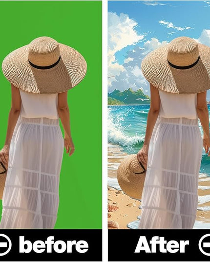 10x7 FT Polyester Photo Backdrop for Photoshoot Green Screen Backdrop Curtain,Product Photo Backdrop for Photoshoot,Photography Background for Streaming Video Studio Pure Seamless