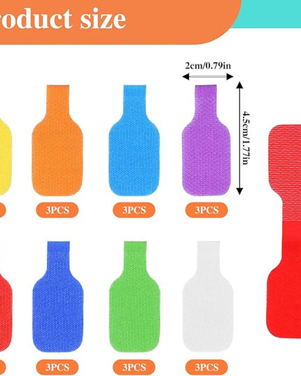 24pcs Cord Tags Labeling, Charging Cord Labels, Reusable Cable Label, Multi-Color Write on Cable Label, for Cables Management and Identification (8 Colors)