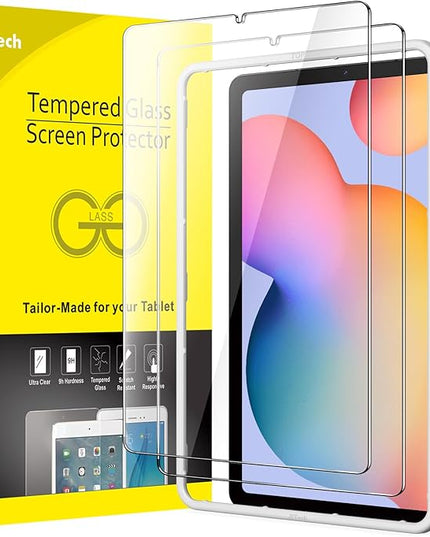 JETech Screen Protector for Samsung Galaxy Tab S6 Lite (10.4 Inch, 2024/2022/2020 Model) with Easy Installation Frame, 9H Tempered Glass Film, HD Clear, 2-Pack