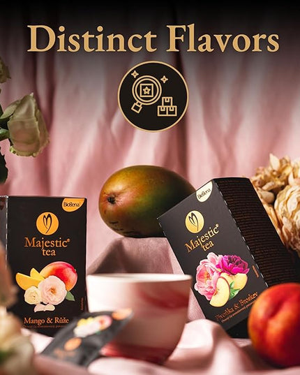 Biogena Majestic Tea Assortment Gift Box Flavored Fruit, Herbal Tea Sampler Box - (6x10 Tea Bags Variety Pack)