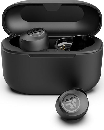 JLab Go Air Pop+ True Wireless Earbuds, in Ear Headphones, Bluetooth Earphones, 35H Playtime Ear Buds, Bluetooth Earbuds with Microphone, USB-C Charging Case, Dual Connect, EQ3 Sound, Black