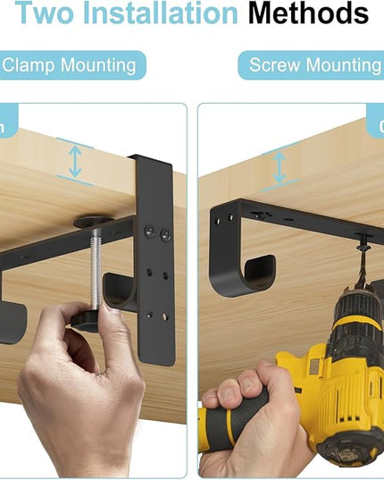 Under Desk Cable Management Tray,No-Drill Upgraded Thickened Felt Cord Organizer with Clamp or Screw Mount,Cable Holder for Standing Desk,Home Or Office(Beige, 31.5")