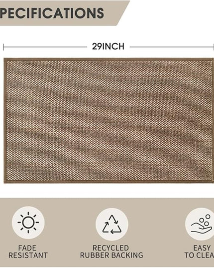 Artoid Mode Washable Kitchen Rugs and Mats Doormat Non Skid, Absorbent Rugs for Kitchen Floor Door Mat Front of Sink Hallway 17x29 Inch
