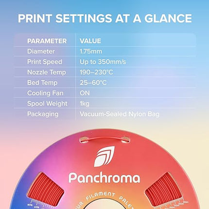 Panchroma PLA Yellow 3D Printer Filament, 1.75mm, 1kg Spool, Easy to Print, High Speed Printing, Tangle Free, AMS Compatible, Perfect for Toys, Decor, Miniatures, Models & Cosplay