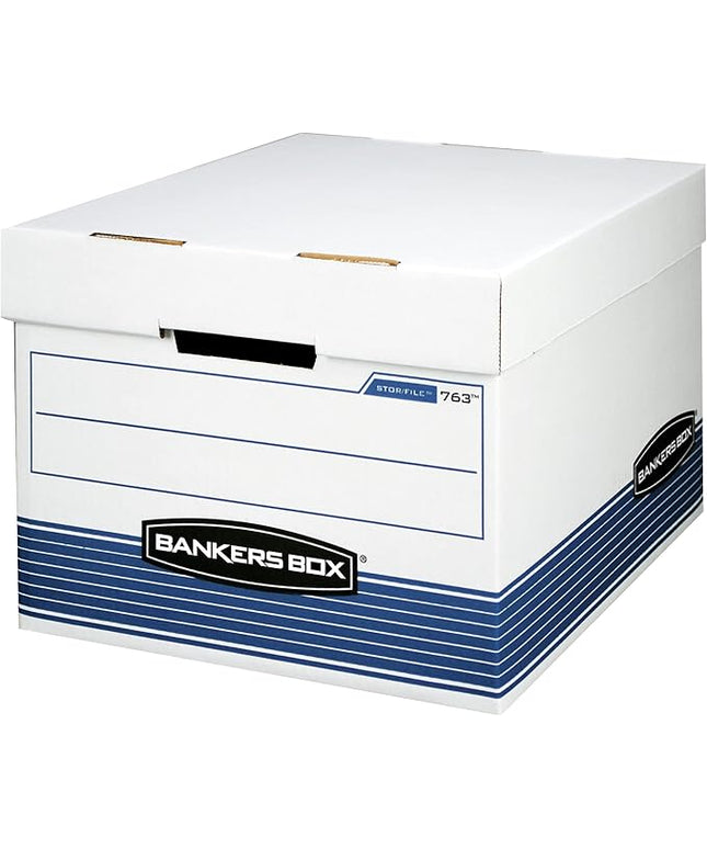 Bankers Box 20-Pack Medium Duty File Storage Boxes with Lids, FastFold Assembly, Letter/Legal, STOR/FILE, (0076315)