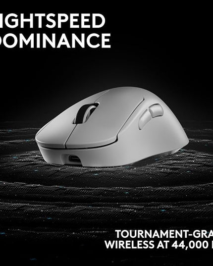 Logitech G PRO X Superlight 2 DEX Wireless Gaming Mouse, 60g pro-Grade Right-Handed Mouse with 5 programmable Buttons, USB-C Charging, 44k DPI Sensor, up to 8 kHz Polling for PC/Mac - White