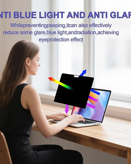 360° Privacy Screen Protector Compatible for MacBook pro 13 inch (2016-2022,M1, M2), Privacy Screen Filter for MacBook Air 13 Inch (2018-2021, M1), Anti-Spy/Anti Fingerprint/Anti Blue Light/Anti Glare