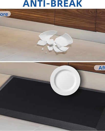 Anti Fatigue Kitchen Mats for Floor, 9/10 Extra Thick Cushioned Standing Desk Mat, Comfort Memory Foam Ergonomic Kitchen Rugs and Mats Non-Slip Waterproof for Office, Kitchen, Sink, 20" x 48"