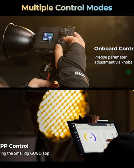 SmallRig RC 100B COB Video Light, Portable Bi-Color 2700-6500K Continuous Lighting, 100W Studio Light, APP Control, High CRI 97+ Spotlight for Photography & Video, Pro Version (Without Battery) 5094