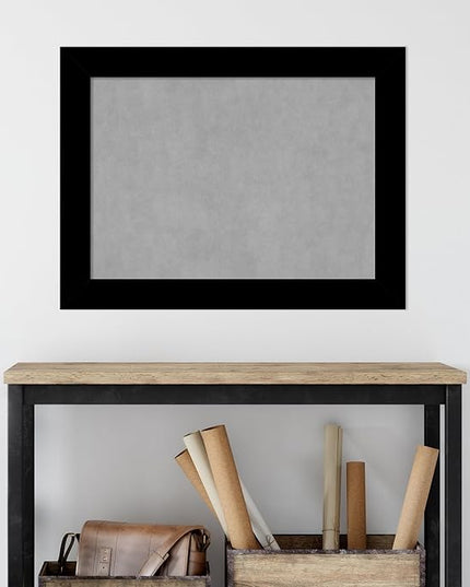 Amanti Art Black Framed Magnetic Board 25x33 Medium Vision Board for use with Magnets, 100% Metal Sheet to Display Items as Office Decor or for Home Organization in mudroom, Kitchen or Kids Room