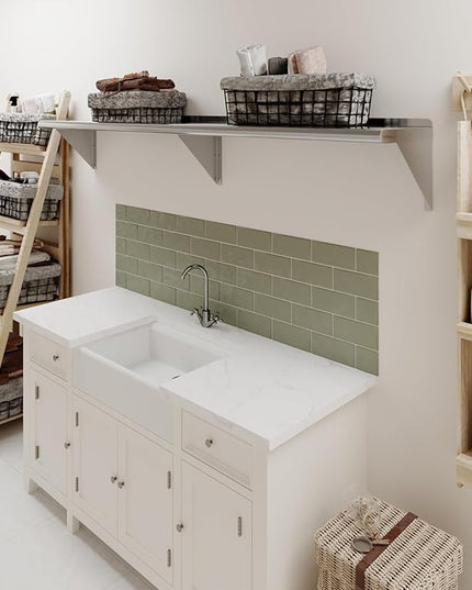 AmGood 72" Long X 12" Deep Stainless Steel Wall Shelf | NSF Certified | Appliance & Equipment Metal Shelving | Kitchen, Restaurant, Garage, Laundry, Utility Room