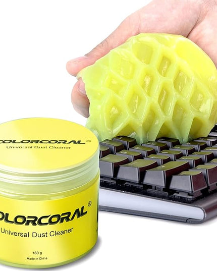 ColorCoral Cleaning Gel Universal Dust Cleaner for PC Keyboard Car Detailing Office Electronics Laptop Dusting Kit Computer Dust Remover, Computer Gaming Car Accessories, Gift for Men Women 160g