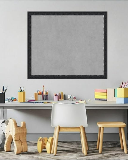 Amanti Art Black Framed Magnetic Board 22x26 Medium Vision Board for use with Magnets, 100% Metal Sheet to Display Items as Office Decor or for Home Organization in mudroom, Kitchen or Kids Room