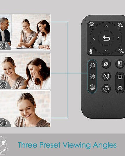 Angetube 4K AI Webcam: AI-Tracking Web Camera Dual AI Noise-Cancelling Microphones - HDR-Enabled, USB 3.0, Remote Control, Sony_Sensor, Adjutable Field of View, Work with Teams, Zoom, Webex