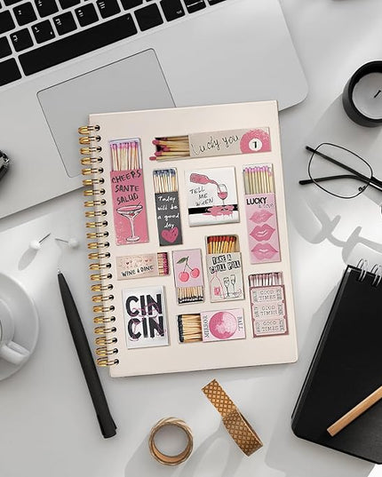 Vintage Preppy Aesthetic Spiral Notebook Journal, Pink Girly Notebook, Preppy Gifts for Women, Office Supplies, Hardcover Spiral Notebook 80 Sheets -160 Pages 5.5x8.3 Inch