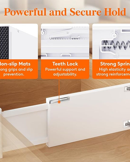 Lifewit 8 Pack Drawer Dividers Plastic 6" High, 13.5-22" Adjustable Drawer Organizers for Clothes, Expandable Dresser Separators in Bedroom/Bathroom/Kitchen/Fridge/Office Organization and Storage