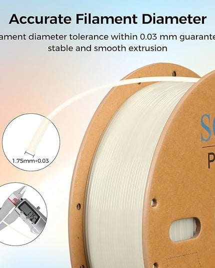 Sovol 3D Printer Glow in The Dark Filament Gradient Multicolor Fast Change PLA 1kg (2.2 lbs) Spool 3D Printing Materials, Dimensional Accuracy +/- 0.03 mm, 1.75 mm, Glow Multicolored