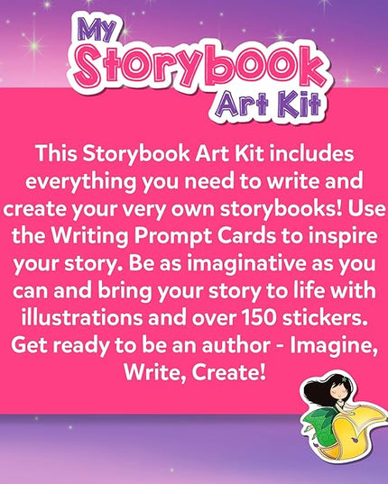 Skillmatics Storybook Art Kit - Create Fairytale Stories, DIY Craft & Writing Kit with 300+ Stickers, Scrapbooking & Journal Activity, Gifts for Kids Ages 5, 6, 7, 8, 9, 10