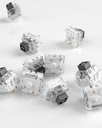 Kailh Box Black Switches for Mechanical Keyboard,3-Pin 60gf Linear/Factory Lubed/Dust&Waterproof Switches(Kailh Box Black,108Pcs)