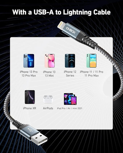 Short iPhone Charger Cable 1FT, [Apple MFi Certified] 3Pack USB Lightning Cable Fast Charging, i Phone Charging Cord Compatible with iPhone 14/13/12/11/Pro/Max/Mini/X/Plus/8/7/6/5S/SE/Plus/iPad