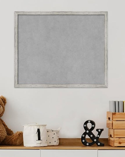 Amanti Art White Framed Magnetic Board 17x21 Small Vision Board for use with Magnets, 100% Metal Sheet to Display Items as Office Decor or for Home Organization in mudroom, Kitchen or Kids Room