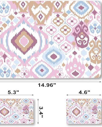 Laptop Skin Sticker Decal,12" 13" 13.3" 14" 15" 15.4" 15.6 inch Laptop Vinyl Skin Sticker Cover Art Protector Notebook PC (2 Wrist Pad Skins Included), Waterproof Removable, Cute Pink Abstract