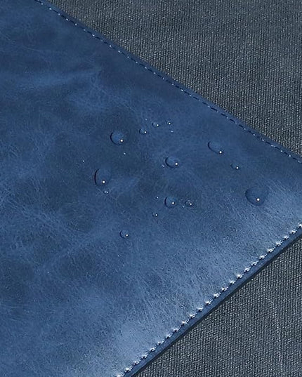 Leather Laptop Sleeve Compatible with MacBook Pro 16 Inch M4 M3 M2 M1 Pro/Max＆MacBook Air 15 Inch M4 M3 M2, Genuine Leather Protective Case Cover,Blue